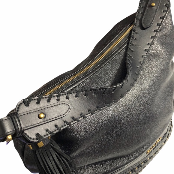 Calvin Klein Leather Studded Hobo Shoulder Bag - Picture 14 of 15